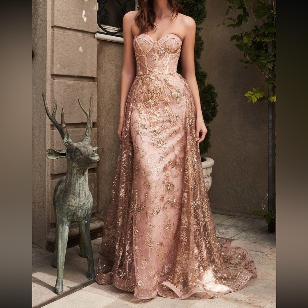 Rose gold evening gown